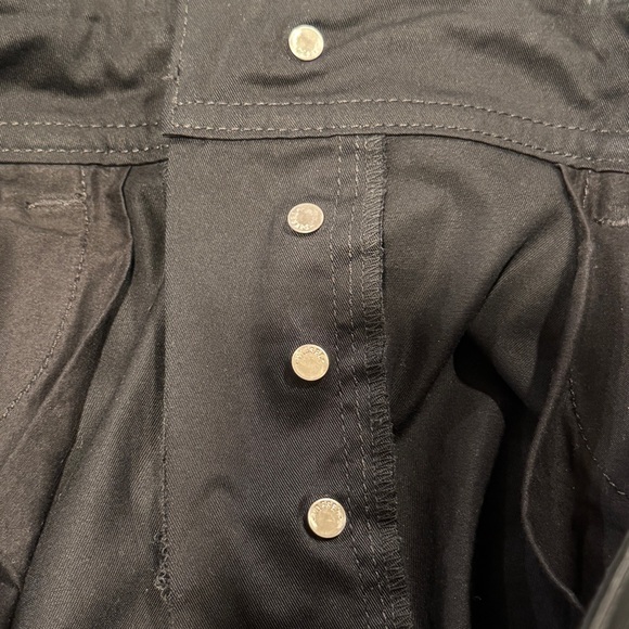 DIESEL Black Moto Biker Jeans Pants w/ Lambskin Leather Panels (Size 33x29) - Picture 11 of 16